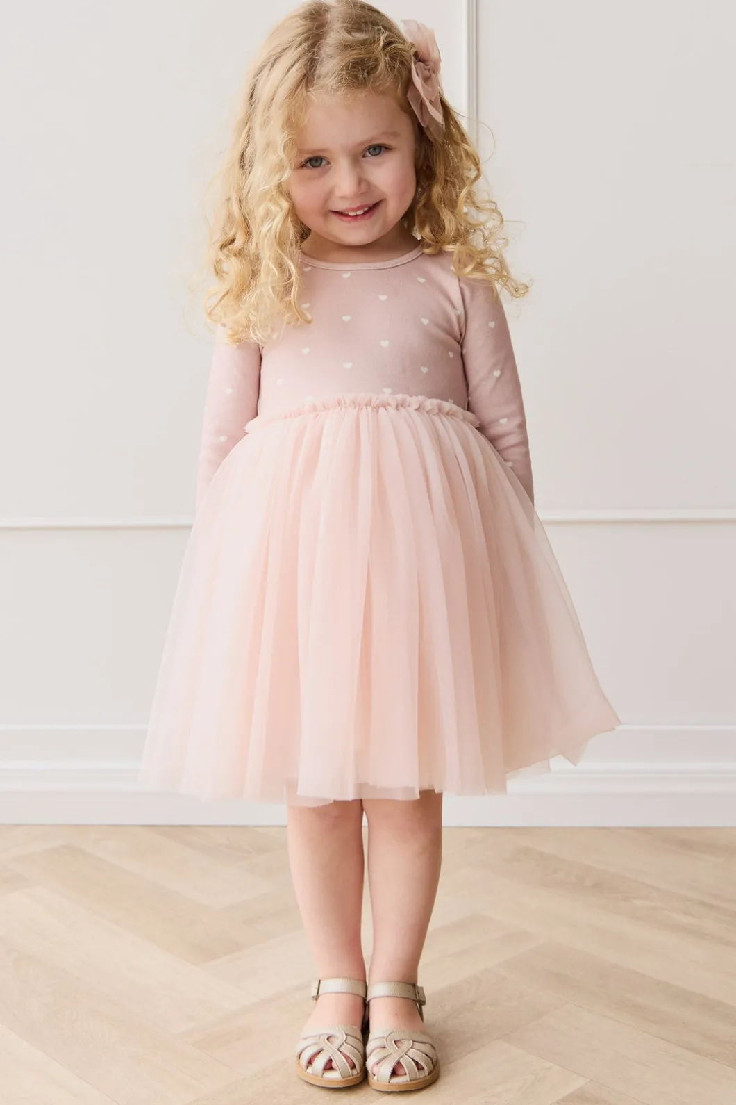 Anna Tulle Dress - Petite Heart Old Rose