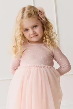 Anna Tulle Dress - Petite Heart Old Rose