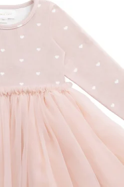 Anna Tulle Dress - Petite Heart Old Rose