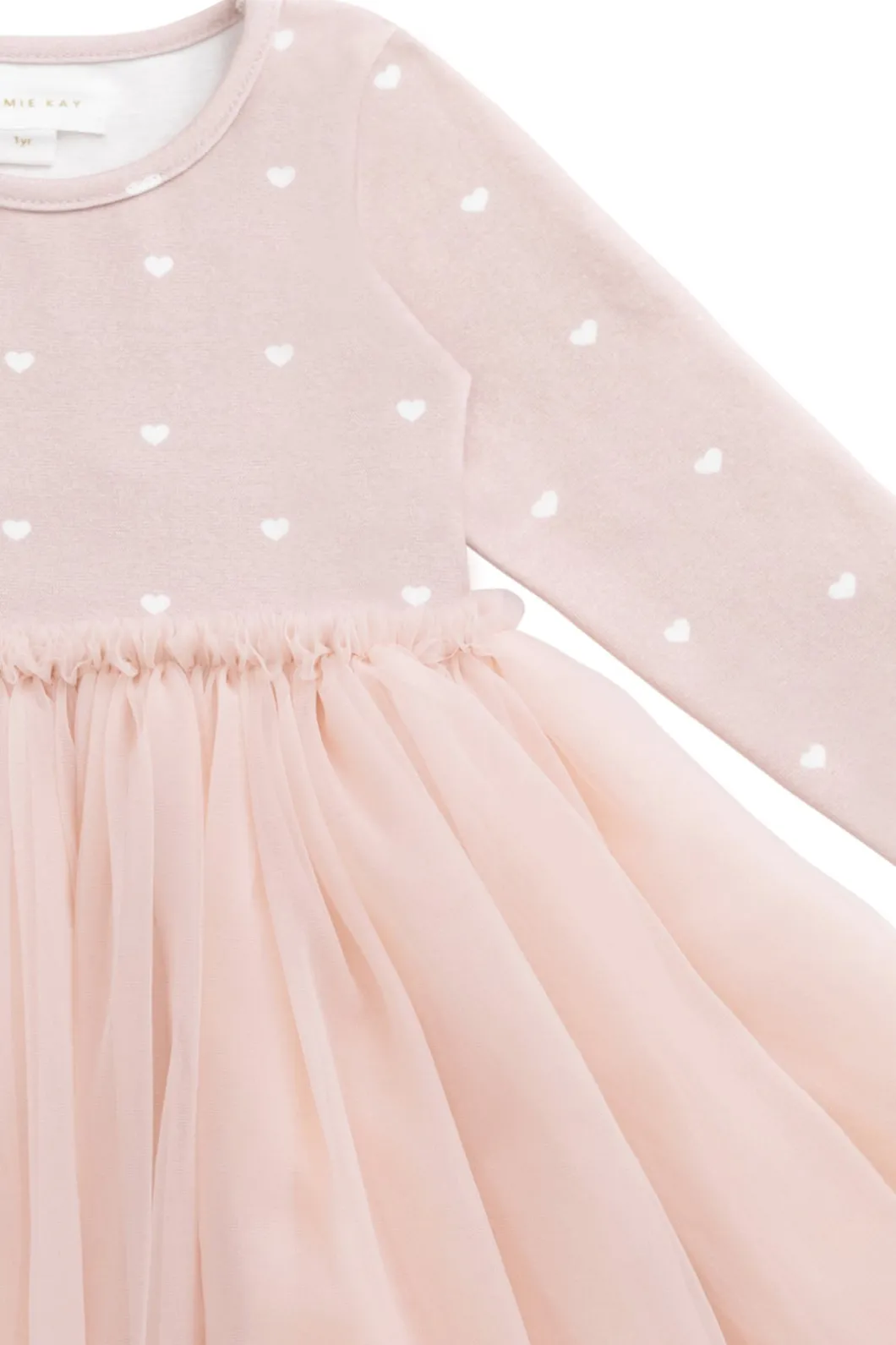 Anna Tulle Dress - Petite Heart Old Rose