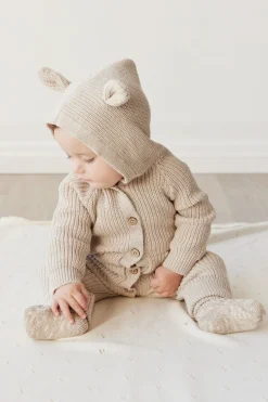 Bear Knit Onepiece - Sand Marle Fleck
