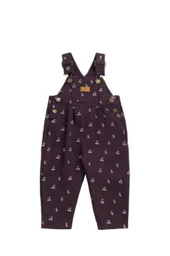 Blair Cord Overall - Cherry Love Plum Embroidery