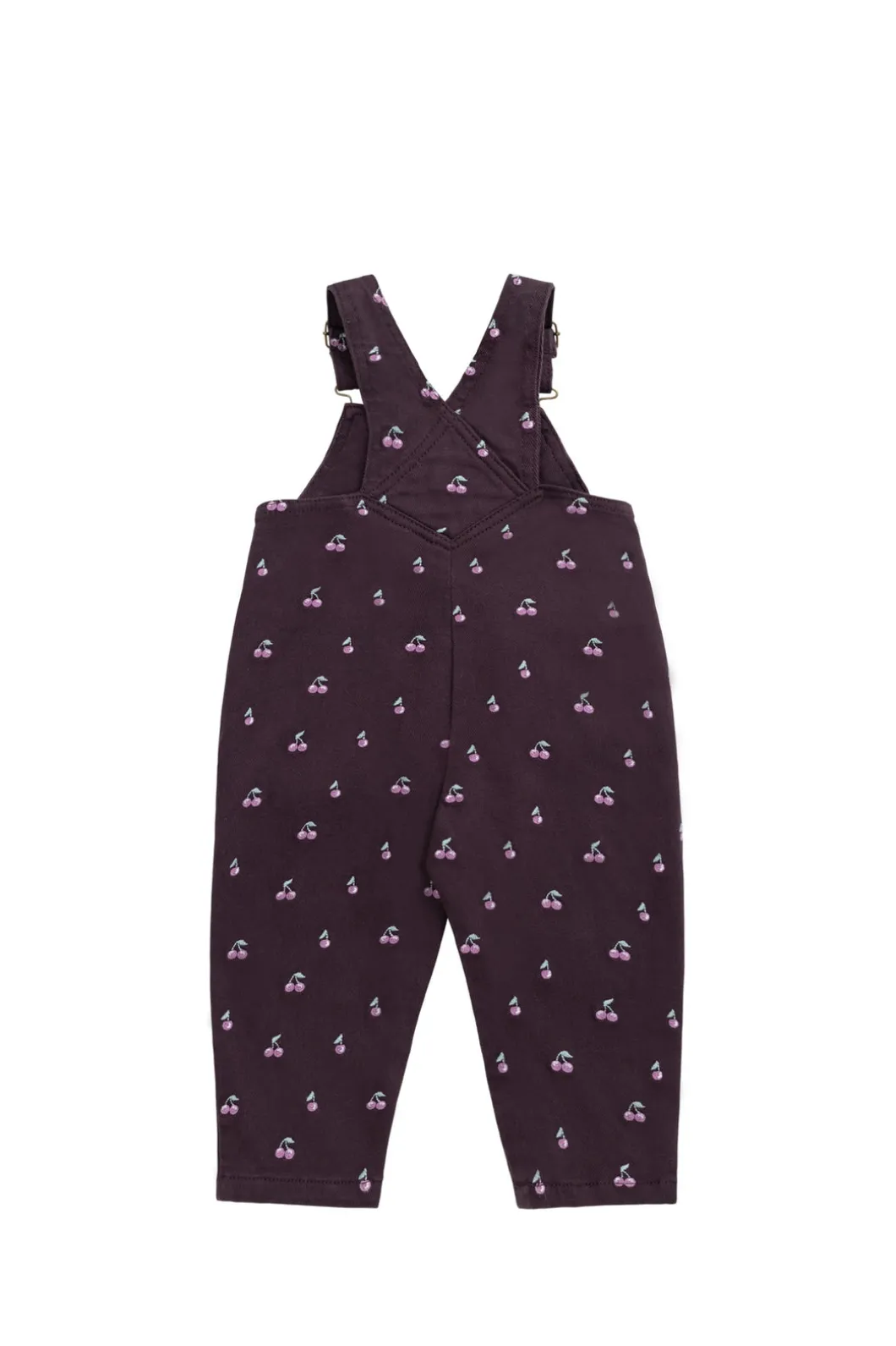 Blair Cord Overall - Cherry Love Plum Embroidery