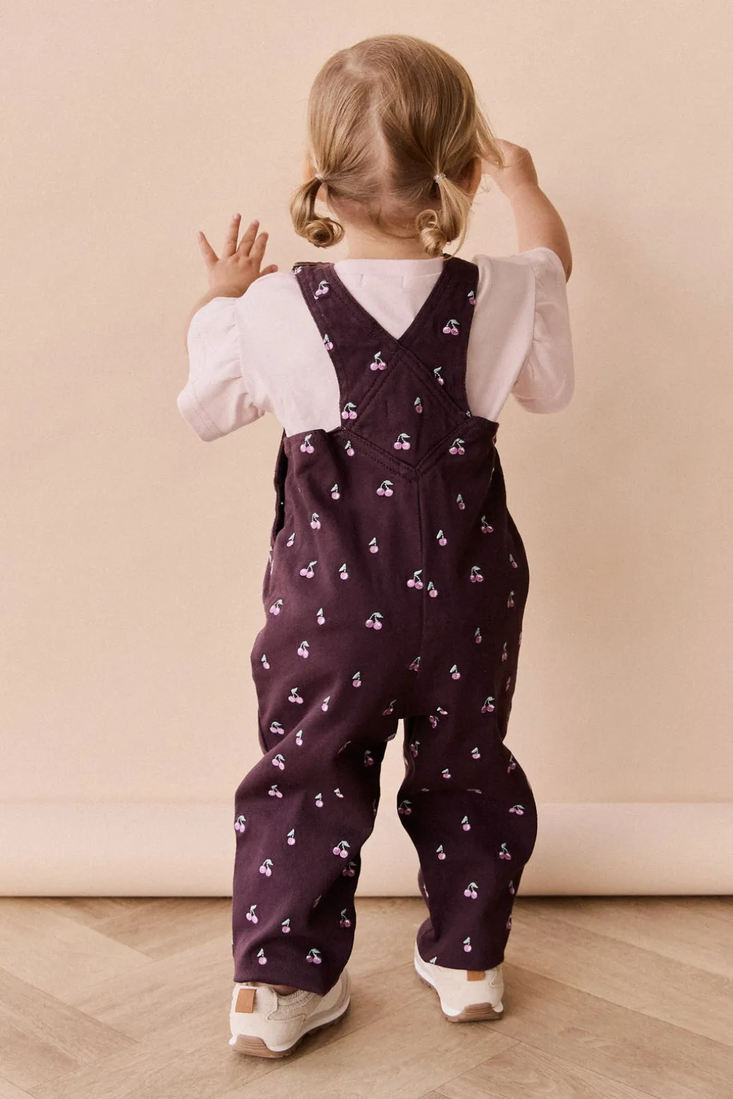 Blair Cord Overall - Cherry Love Plum Embroidery
