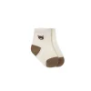 Bobbie Bear Crew Socks - Jacquard Bobbie Bear Cloud/Balm