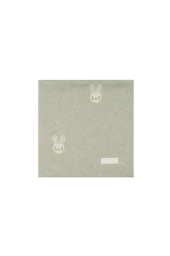 Bunny Knitted Blanket - Honeydew Marle