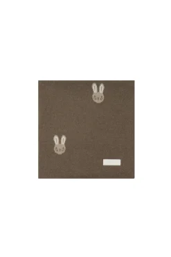 Bunny Knitted Blanket - Sepia Marle