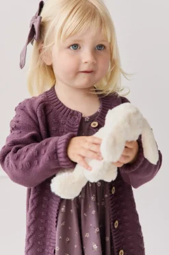 Cable Knit Cardigan - Blackberry