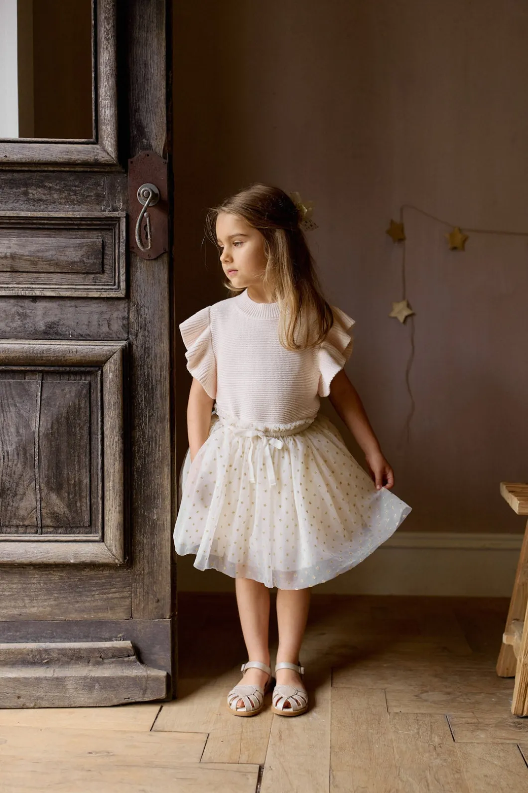 Caroline Frill Vest - Berry Cream