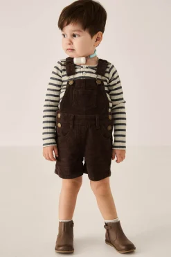 Casey Cord Short Overall - Bear