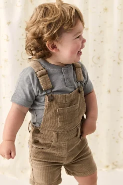 Casey Short Cord Overall - Vintage Taupe