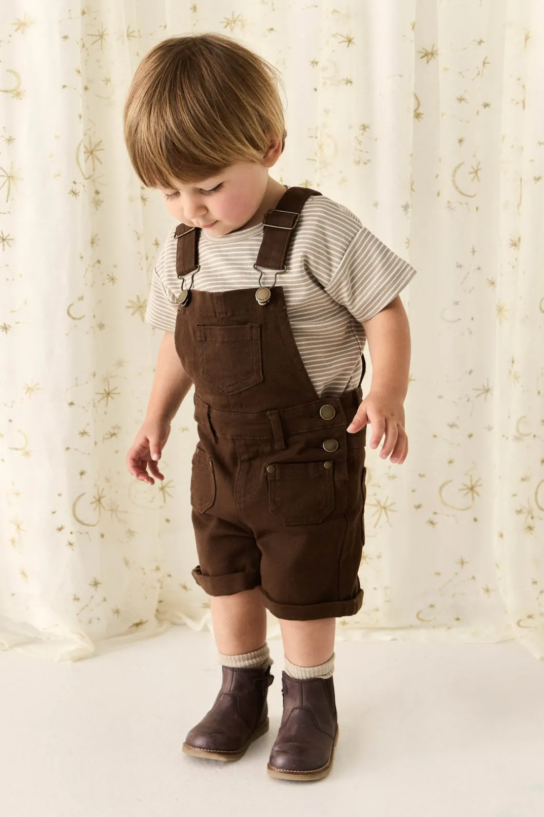 Chase Short Overall - Dark Coffee