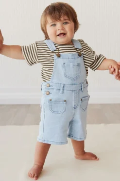 Chase Short Overall - Washed Denim