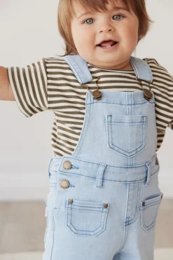 Chase Short Overall - Washed Denim
