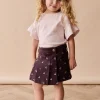 Chelsea Skirt - Cherry Love Plum Embroidery