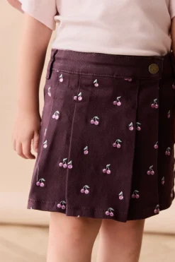 Chelsea Skirt - Cherry Love Plum Embroidery
