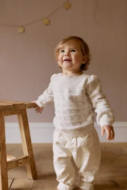 Cherry Love Jumper - Cherry Love Jacquard Egret
