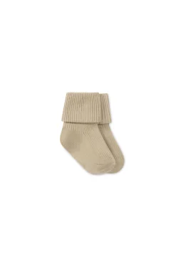 Classic Rib Sock - Biscuit