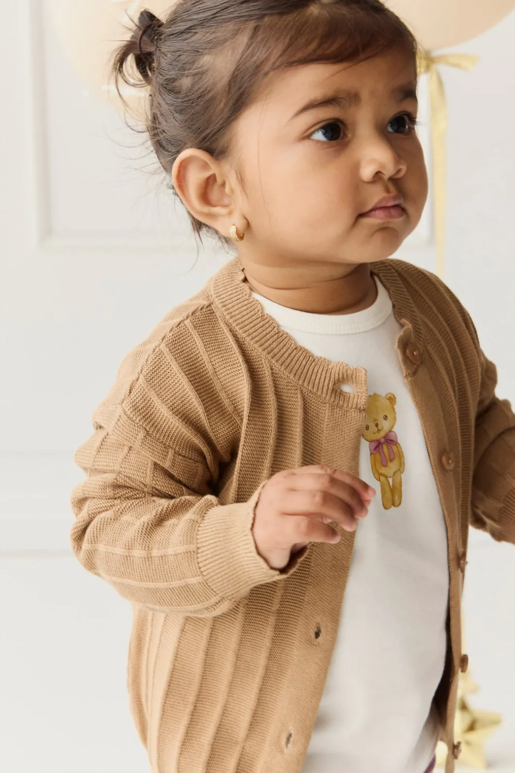 Emily Knitted Cardigan - Caramel Cream