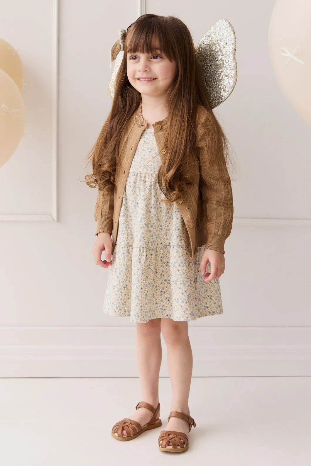 Emily Knitted Cardigan - Caramel Cream
