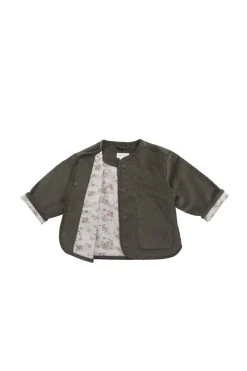 Esther Corduroy Jacket - Khaki/Selena Blush