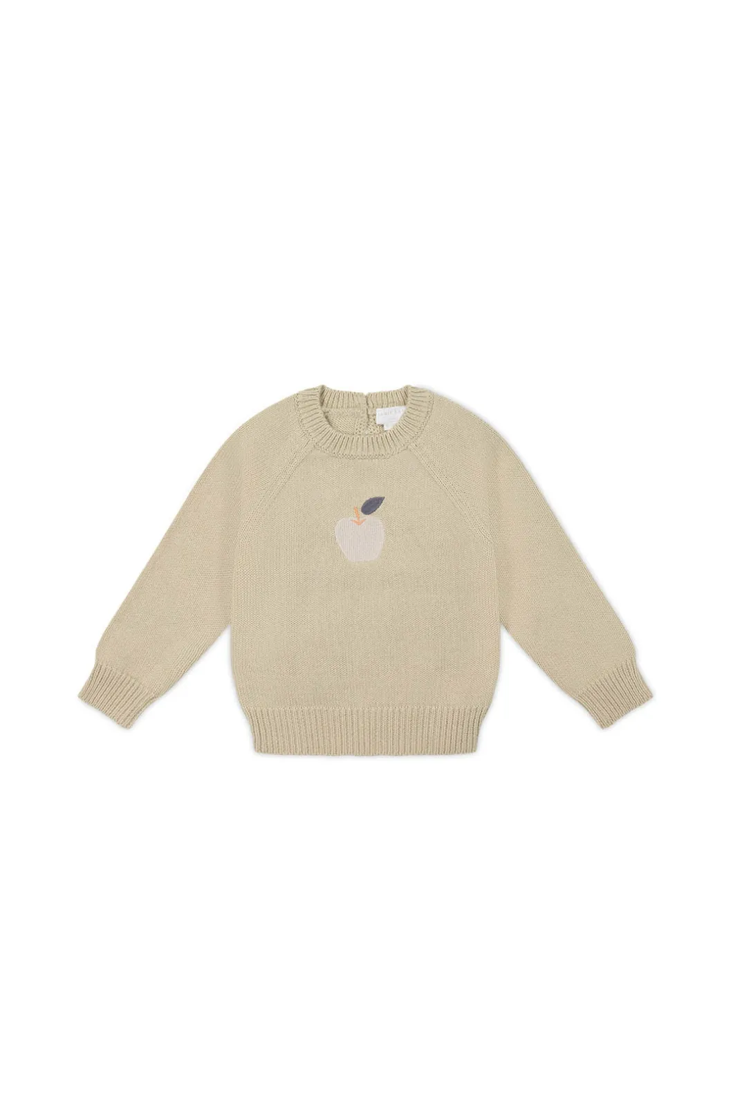 Ethan Jumper - Biscuit Jacquard Fresh Apple