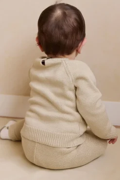 Ethan Jumper - Biscuit Jacquard Fresh Apple