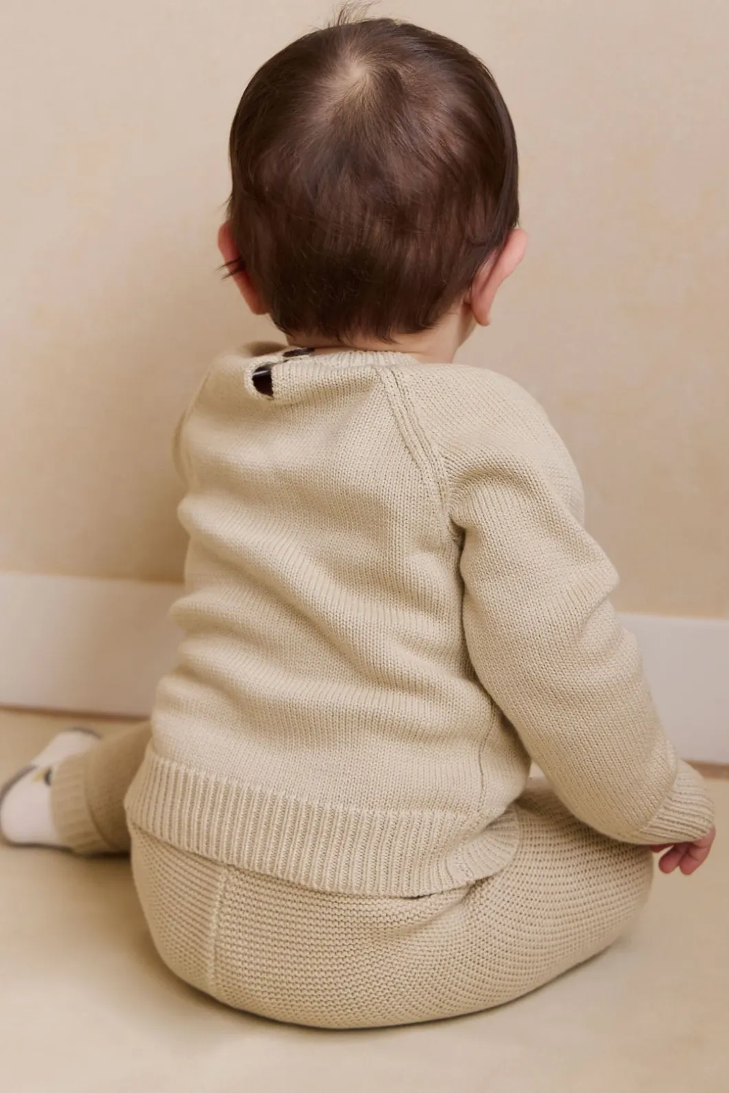 Ethan Jumper - Biscuit Jacquard Fresh Apple