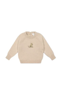 Ethan Jumper - Oatmeal Marle Leopard