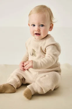 Ethan Jumper - Oatmeal Marle Leopard