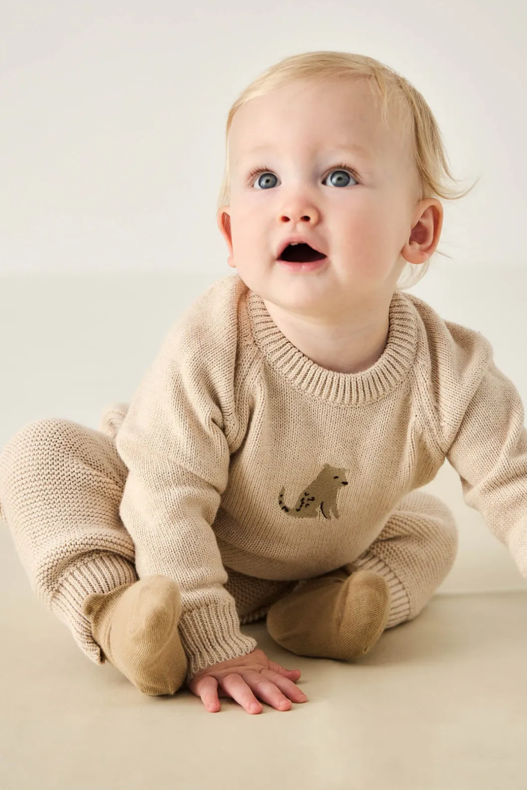 Ethan Jumper - Oatmeal Marle Leopard