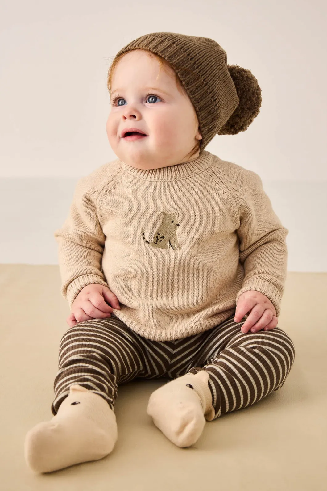Ethan Jumper - Oatmeal Marle Leopard