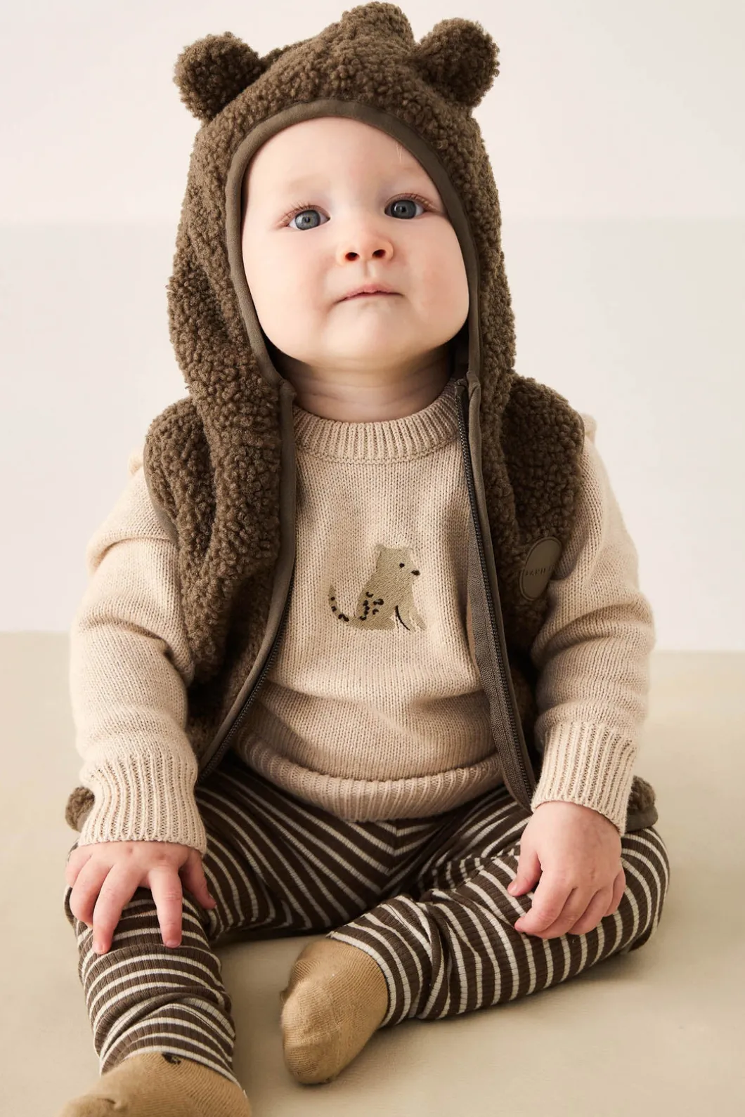 Ethan Jumper - Oatmeal Marle Leopard