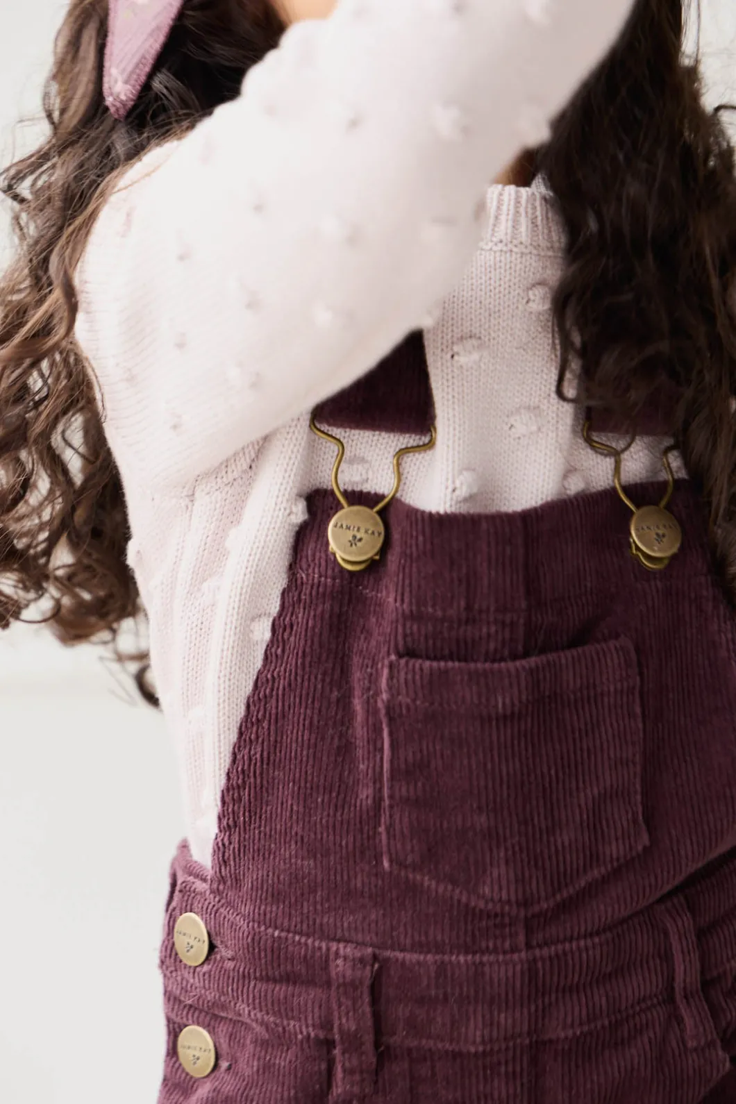 Jordie Cord Overall - Blackberry