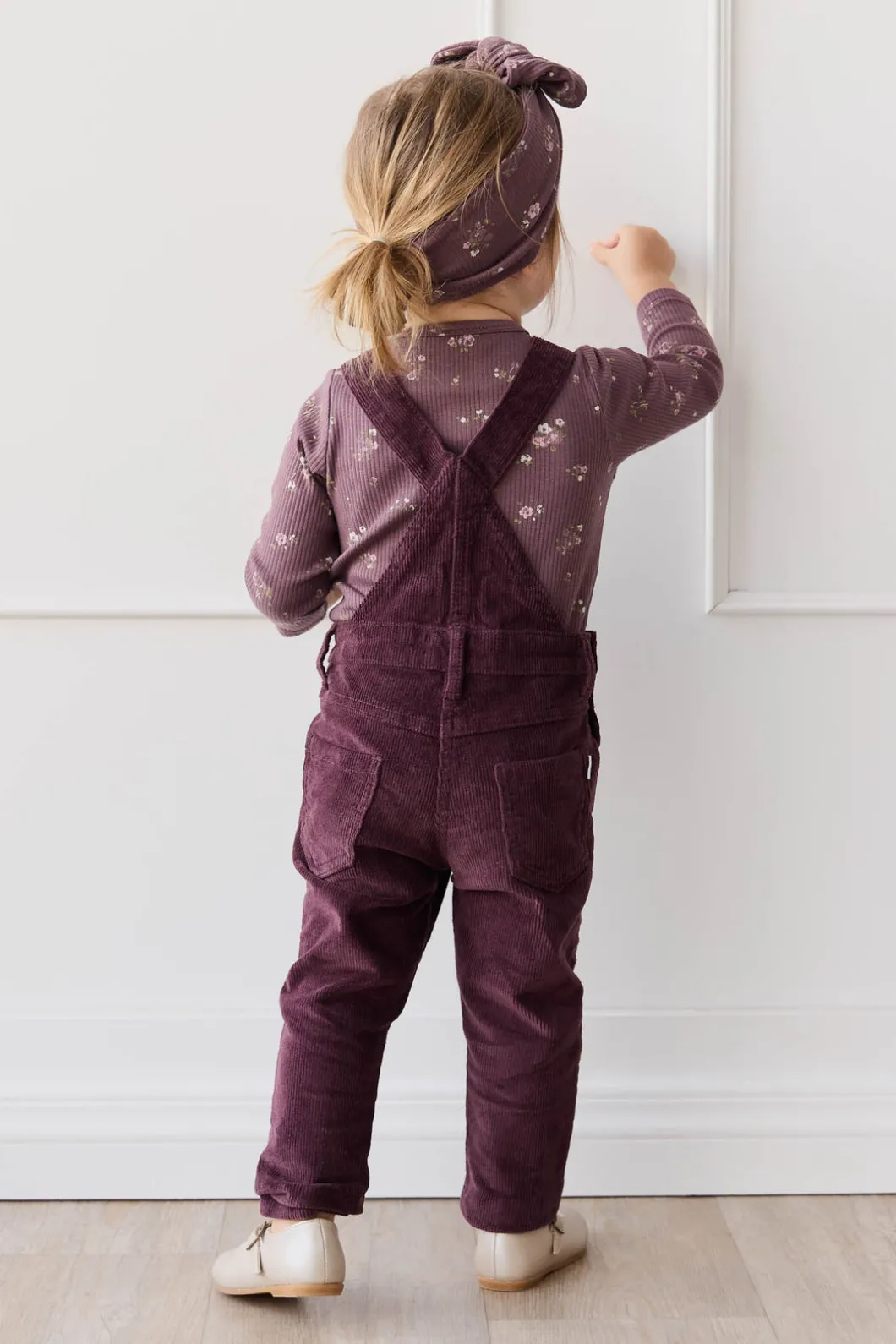 Jordie Cord Overall - Blackberry