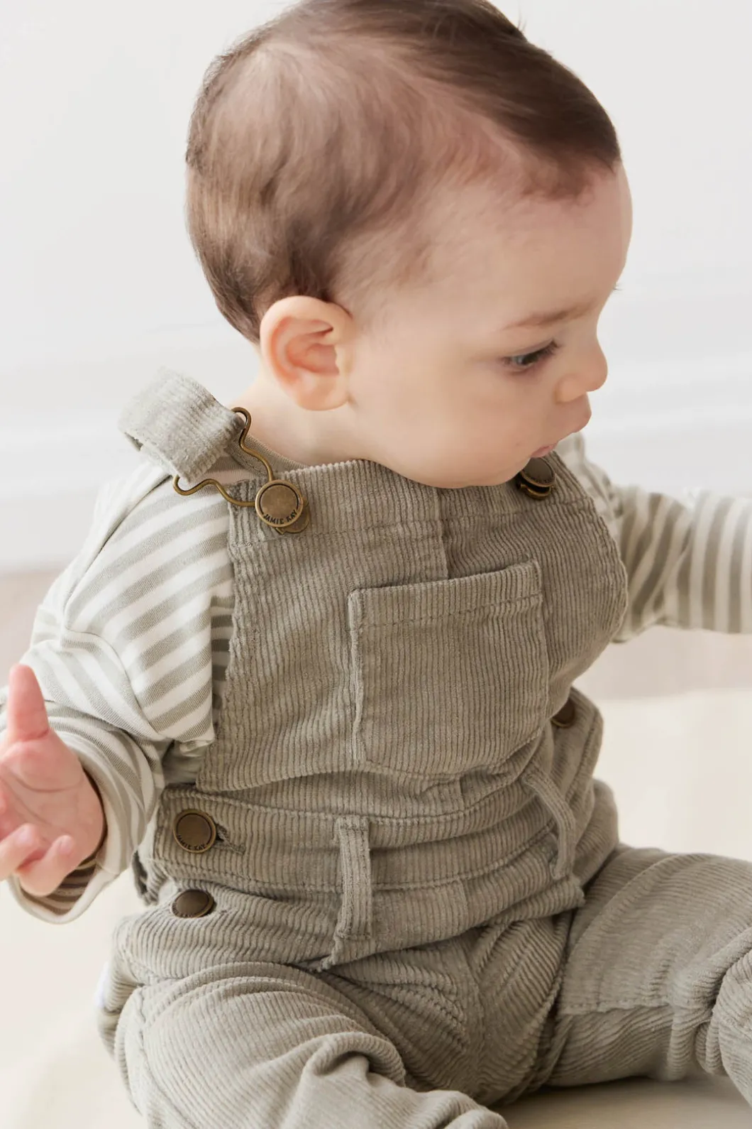 Jordie Cord Overall - Moss