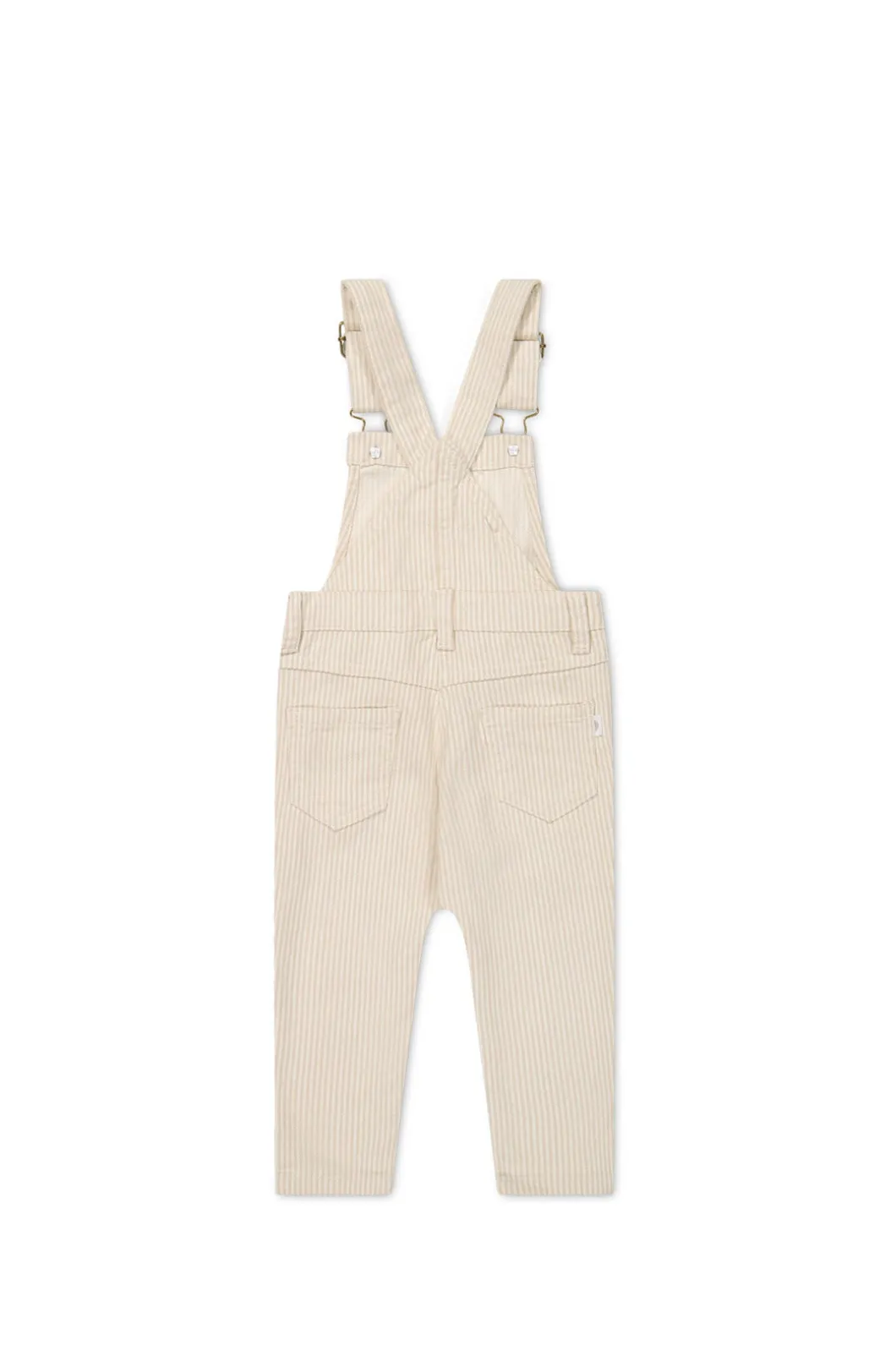 Jordie Overall - Fine Stripe Biscuit/Cloud