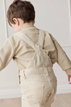 Jordie Overall - Fine Stripe Biscuit/Cloud