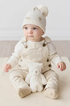Jordie Overall - Fine Stripe Biscuit/Cloud