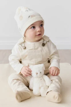 Jordie Overall - Fine Stripe Biscuit/Cloud