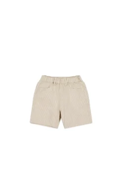 Kingsley Short - Fine Stripe Biscuit/Cloud