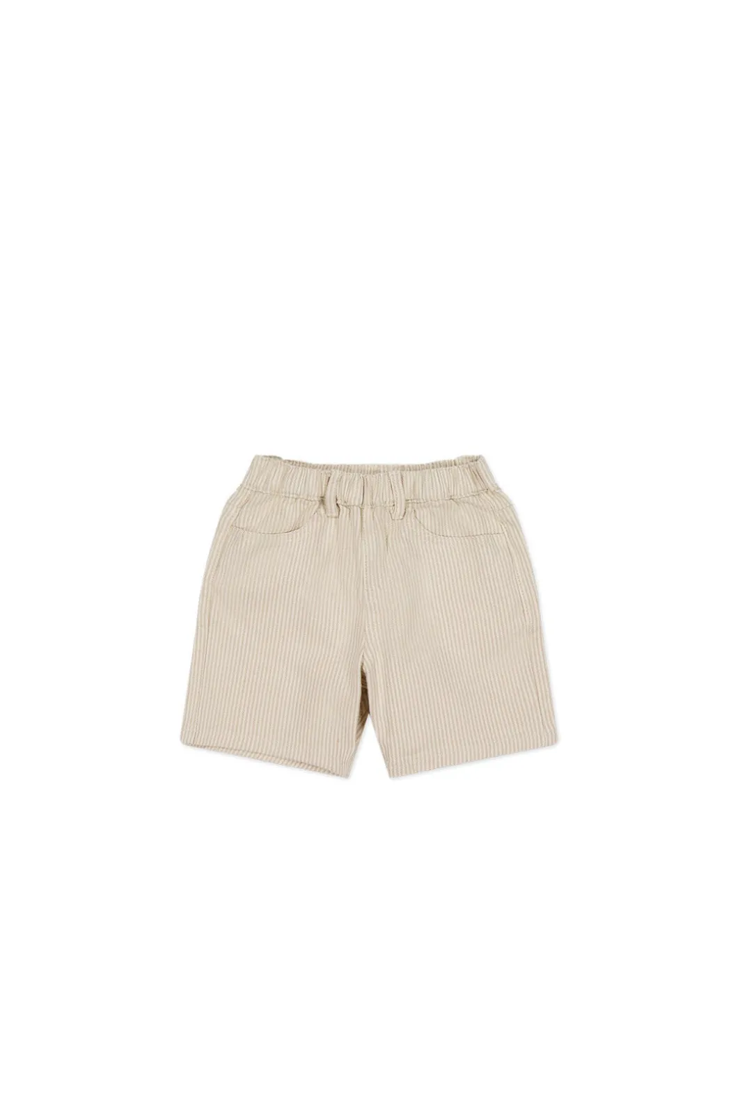Kingsley Short - Fine Stripe Biscuit/Cloud