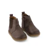 Leather Boot with Elastic - Wolf