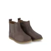 Leather Boot with Elastic - Pinecone