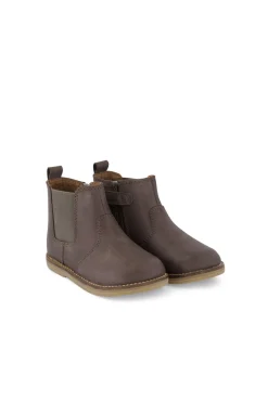 Leather Boot with Elastic - Pinecone