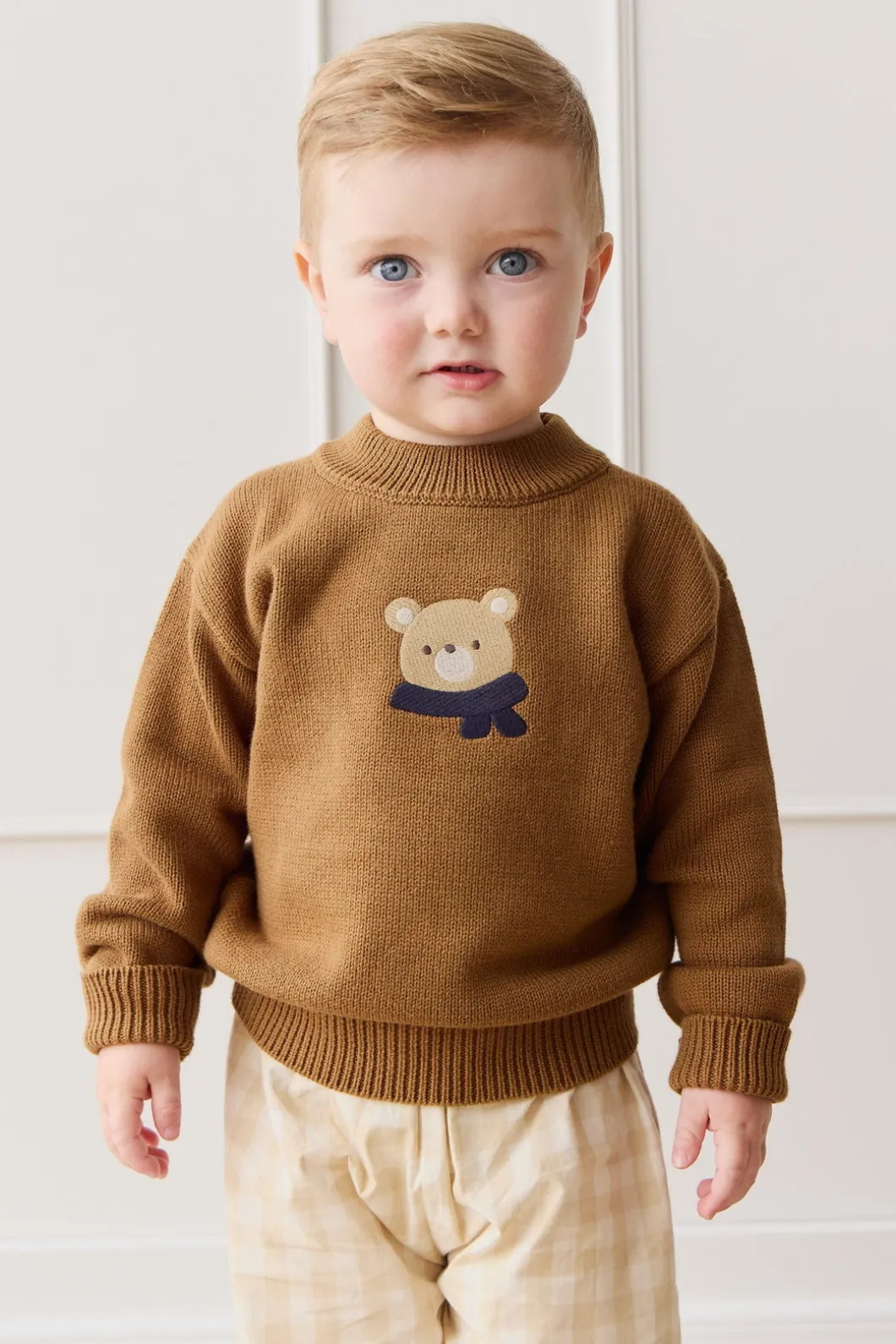Leon Knit Jumper - Cosy Bobbie Autumn Bronze