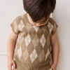 Marcus Knit Vest - Marcus Jacquard Pecan