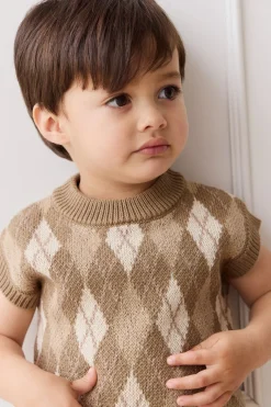 Marcus Knit Vest - Marcus Jacquard Pecan