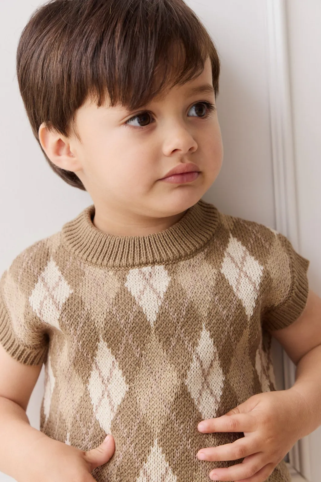 Marcus Knit Vest - Marcus Jacquard Pecan