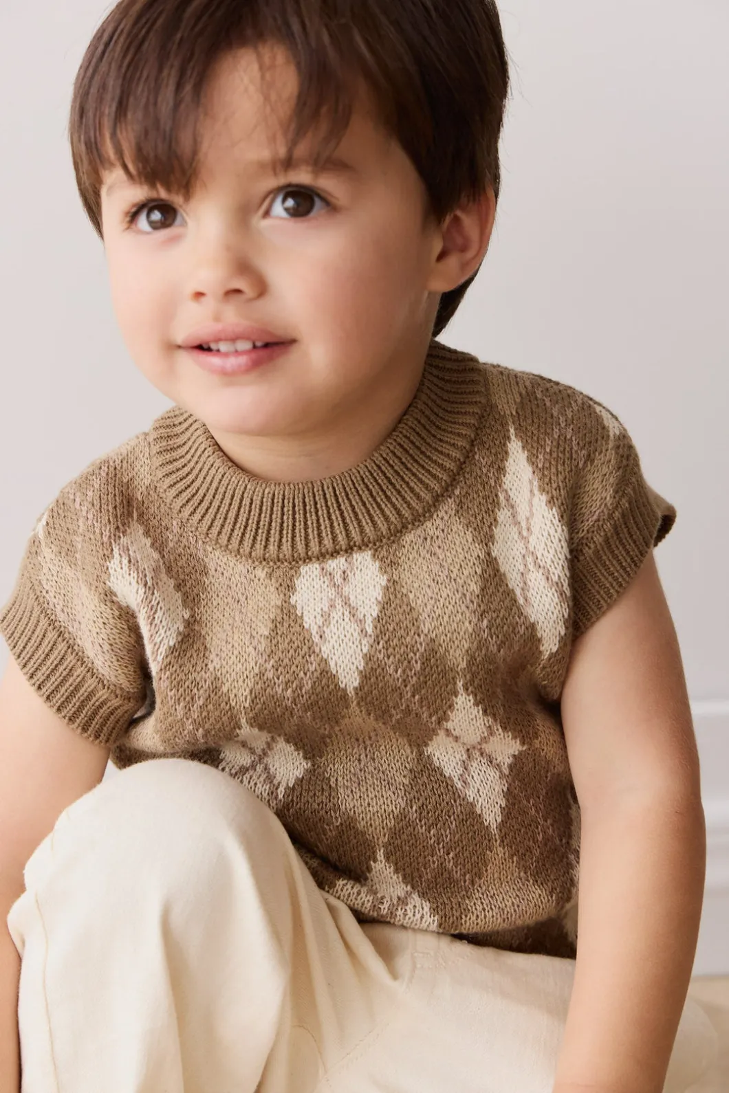 Marcus Knit Vest - Marcus Jacquard Pecan